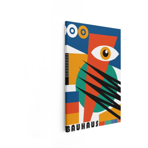 Artaza Canvas Schilderij Abstract Bauhaus - 60x90 cm - Wanddecoratie Modern Oog - Muurdecoratie Geometrisch - Decoratie Kleurrijk