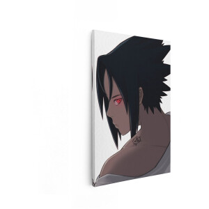 Artaza Canvas Schilderij Sasuke Uchiha - 60x90 cm - Anime Wanddecoratie Sharingan - Muurdecoratie Naruto - Slaapkamer Jongen Decoratie