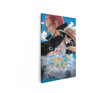 Artaza Canvas Schilderij One Piece - 60x90 cm - Wanddecoratie Anime Shanks - Muurdecoratie Luffy - Schilderijen Op Canvas Jongenskamer