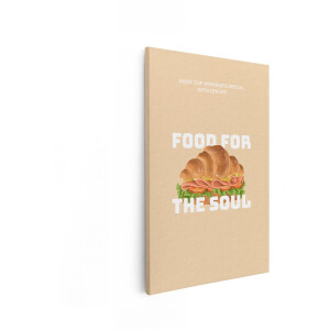 Artaza Canvas Schilderij Geniet van ons Weekendaanbod met 15% Korting op Heerlijke Broodjes - 60x90 cm - Wanddecoratie Woonkamer - Schilderijen - Muurdecoratie