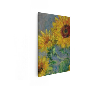 Artaza Canvas Schilderij Zonnebloemen - 60x90 cm - Wanddecoratie Bloemen - Muurdecoratie Van Gogh - Decoratie Stilleven Woonkamer