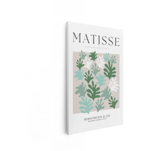 Artaza Canvas Schilderij Henri Matisse Papiers Découpés-Poster met Abstracte Bladvormen in Groen en Blauw - 40x60 cm - Wanddecoratie Woonkamer - Schilderijen - Muurdecoratie