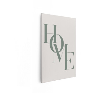 Artaza Canvas Schilderij Elegante Typografie Die het Woord Thuis in een Stijlvolle - Moderne Stijl Spelt - 60x90 cm - Wanddecoratie Woonkamer - Schilderijen - Muurdecoratie