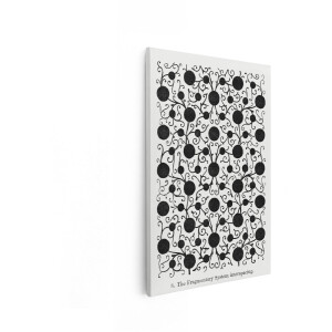 Artaza Canvas Schilderij Abstract - 40x60 cm - Wanddecoratie Zwart Wit - Muurdecoratie Vintage Ornament - Decoratie Woonkamer