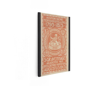 Artaza Canvas Schilderij Historische Tentoonstelling 1795-1813 in 'S-Gravenhage - Academie van Beeldende Kunsten - 1913 - 80x120 cm - Groot - Wanddecoratie Woonkamer - Schilderijen - Muurdecoratie