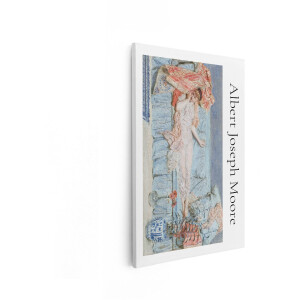 Artaza Canvas Schilderij Vrouw - 40x60 cm - Wanddecoratie Albert Moore - Muurdecoratie Roze Jurk - Schilderijen Op Canvas Klassiek