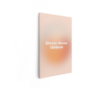 Artaza Canvas Schilderij Tekst Kindness - 20x30 cm - Wanddecoratie Boho Abstract - Muurdecoratie Quote - Schilderijen Op Canvas Slaapkamer
