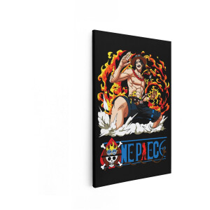 Artaza Canvas Schilderij Portgas D Ace - 60x90 cm - Wanddecoratie One Piece Anime - Muurdecoratie Jongenskamer - Schilderijen Op Canvas