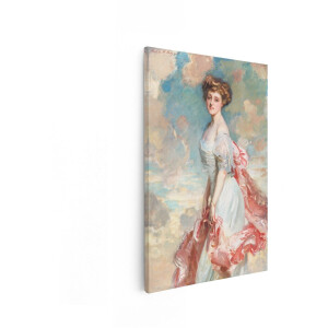 Artaza Canvas Schilderij Vintage Portret Vrouw - 20x30 cm - Wanddecoratie Romantisch - Muurdecoratie Klassiek - Schilderijen Op Canvas Sargent