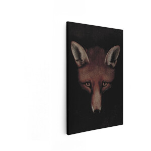 Artaza Canvas Schilderij Vos - 60x90 cm - Wanddecoratie Dieren - Muurdecoratie Portret - Decoratie Natuur - Schilderijen Op Canvas