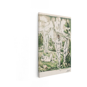 Artaza Canvas Schilderij Vroege 20E-Eeuwse Kunst: Mannen Naakt in een Landschap - Impressionistische Stijl - 20x30 cm - Klein - Wanddecoratie Woonkamer - Schilderijen - Muurdecoratie