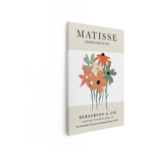 Artaza Canvas Schilderij Henri Matisse Papiers Découpés Tentoonstellingsposter met Kleurrijke Abstracte Bloemen - 40x60 cm - Wanddecoratie Woonkamer - Schilderijen - Muurdecoratie