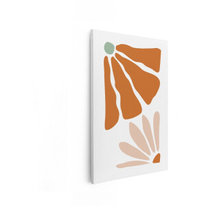 Artaza Canvas Schilderij Abstract - 20x30 cm - Wanddecoratie Bloemen Boho - Muurdecoratie Aardetinten - Schilderijen Op Canvas