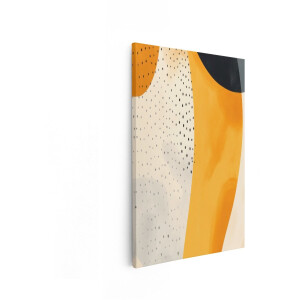 Artaza Canvas Schilderij Abstract - 60x90 cm - Wanddecoratie Modern - Muurdecoratie Boho - Decoratie Geometrisch - Oranje