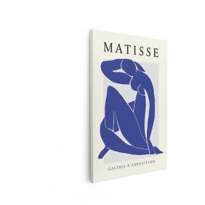 Artaza Canvas Schilderij Henri Matisse Blue Nude Kunstwerkposter - Minimalistische Kunstprint voor Woondecoratie - 40x60 cm - Wanddecoratie Woonkamer - Schilderijen - Muurdecoratie