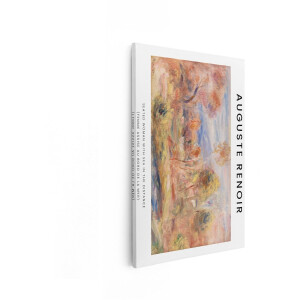 Artaza Canvas Schilderij Zittende Vrouw - 20x30 cm - Wanddecoratie Renoir Kunstwerk - Muurdecoratie Zee - Decoratie Impressionistisch