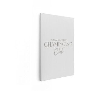 Artaza Canvas Schilderij Champagne Tekst - 60x90 cm - Wanddecoratie Quote - Muurdecoratie Luxe - Decoratie Woonkamer - Schilderijen Op Canvas