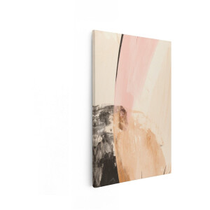 Artaza Canvas Schilderij Abstracte Kunst met Zachte Pastelkleuren en Gedurfde Lijnen - Moderne Schilderkunst - 40x60 cm - Wanddecoratie Woonkamer - Schilderijen - Muurdecoratie