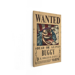Artaza Canvas Schilderij Buggy de Clown Gezocht Poster Uit One Piece met een Premie van 3 -189 -000 -000 - 40x60 cm - Wanddecoratie Woonkamer - Schilderijen - Muurdecoratie