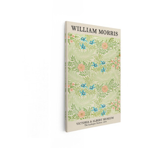 Artaza Canvas Schilderij Bloemen - 80x120 cm - Wanddecoratie William Morris - Muurdecoratie Vintage - Decoratie Larkspur Patroon