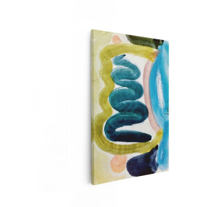 Artaza Canvas Schilderij Abstract - 40x60 cm - Wanddecoratie Modern - Muurdecoratie Kleurrijk - Schilderijen Op Canvas Aquarel
