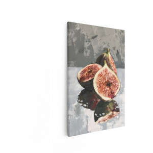 Artaza Canvas Schilderij Vijgen - 40x60 cm - Wanddecoratie Stilleven - Muurdecoratie Olieverfschilderij - Decoratie Fruit Keuken