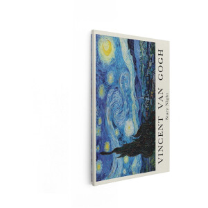Artaza Canvas Schilderij Vincent van Goghs Schilderij Sterrennacht - een Meesterwerk van het Postimpressionisme - 40x60 cm - Wanddecoratie Woonkamer - Schilderijen - Muurdecoratie