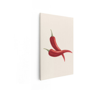 Artaza Canvas Schilderij Rode Chilipepers - 40x60 cm - Wanddecoratie Keuken - Muurdecoratie Pepers - Schilderijen Op Canvas Eten