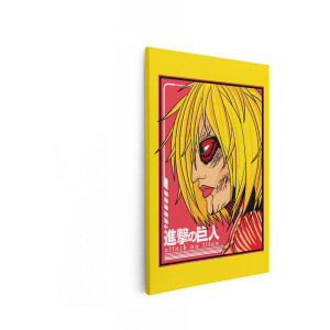 Artaza Canvas Schilderij Annie Leonhart Vrouwelijke Titan Anime-Personageportret - Attack On Titan - 40x60 cm - Wanddecoratie Woonkamer - Schilderijen - Muurdecoratie