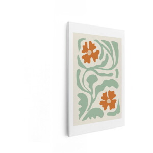 Artaza Canvas Schilderij Bloemen Abstract - 20x30 cm - Boho Wanddecoratie - Muurdecoratie Woonkamer - Schilderijen Op Canvas
