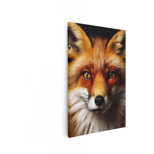 Artaza Canvas Schilderij Vos - 40x60 cm - Wanddecoratie Dieren Portret - Muurdecoratie Natuur - Schilderijen Op Canvas Woonkamer