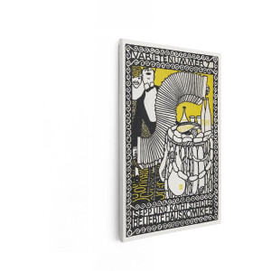 Artaza Canvas Schilderij Vintage Poster - 80x120 cm - Wanddecoratie Varieté - Muurdecoratie Art Nouveau - Decoratie Bar - Schilderijen Op Canvas