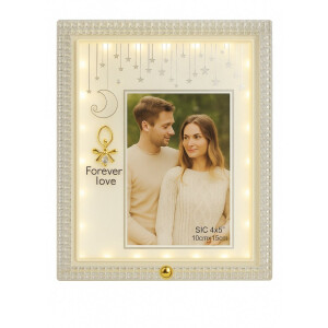 Fotolijst -Luxe Verlichte Fotolijst – 10x15 cm LED Fotolijst met USB-aansluiting – 3 Verlichtingsstanden – Touchscreen Bedienning