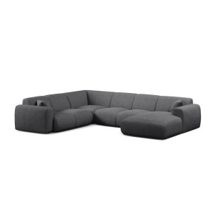 Modulaire hoekbank Molino links bouclé | Micadoni Home