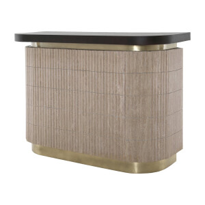 Richmond Bartafel 'Martini' Travertin en hout, 140 x 60cm