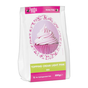 Tasty Me topping cream - roze - 200 gram