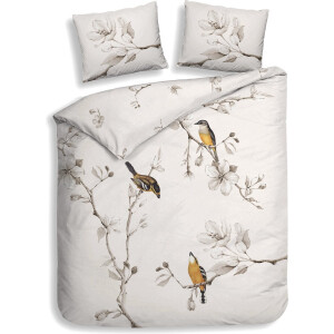 Heckettlane Birdie Dekbedovertrek - Lits-jumeaux - Katoen - 260x200-220cm - Off-White