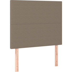 vidaXL - Hoofdbord - taupe - 100x5x118/128 - cm - Stof