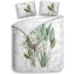 Heckettlane Musa Dekbedovertrek - Lits-jumeaux - Katoen - 240x200-220cm - Wit
