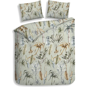 Heckettlane Areca Dekbedovertrek - Lits-jumeaux - Flanel - 240x200-220cm - Groen