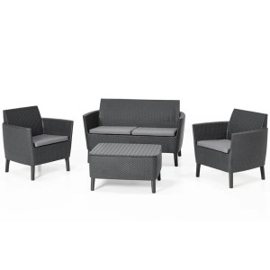 Keter 8-delige Loungeset Salemo grafietkleurig 236629