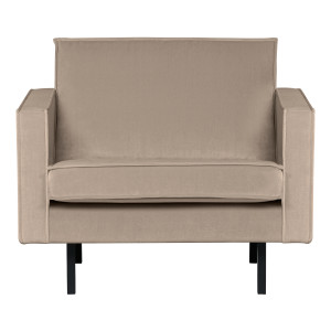 BePureHome Fauteuil 'Rodeo' Velvet, kleur Khaki