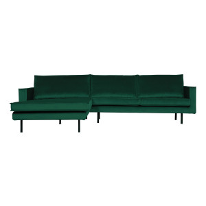 BePureHome Loungebank 'Rodeo' Links, Velvet, kleur Green Forest