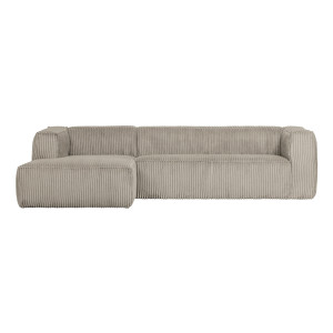 WOOOD Loungebank 'Bean' Links, Rib, kleur Naturel