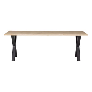 WOOOD Boomstam Eettafel 'Tablo' met X-poot, 200 x 90cm