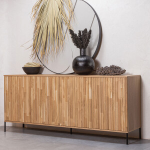 WOOOD Dressoir 'New Gravure' Eiken, 200cm, kleur Naturel