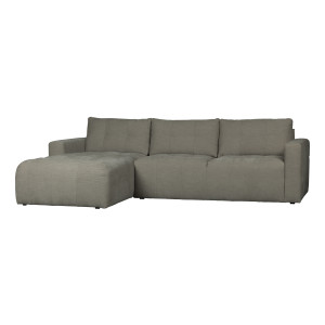 vtwonen Loungebank 'Bar' Links, Washed look, kleur Warm Grijs