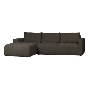 vtwonen Loungebank 'Bar' Links, Washed look, kleur Antraciet