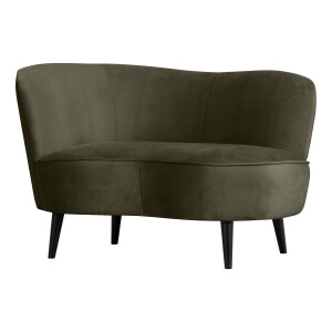 WOOOD Lounge Fauteuil 'Sara' Links, Velvet, kleur Warm Groen