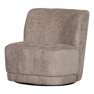 WOOOD Exclusive Draaifauteuil 'Atty' Structure Velvet, kleur Zand